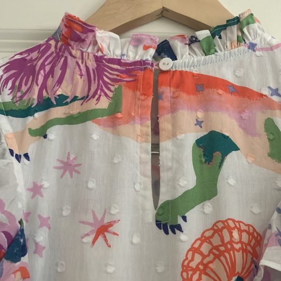 Banjanan dress NWT midi size S/XS Whimsical goat lion rabbit eagle MSRP$380 - Picture 7 of 17